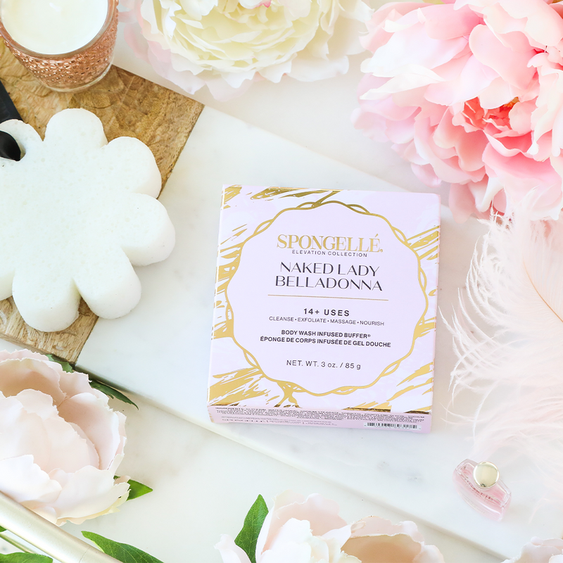 Spongellé Naked Lady Belladonna | Elevation Boxed Flower Body Wash Infused Buffer