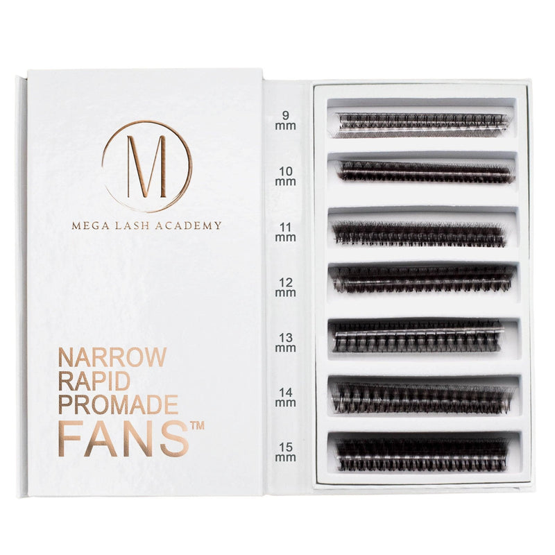 Mega Lash Academy Narrow 10D Rapid Promade Fans® - 1050 Fans Promade Fans