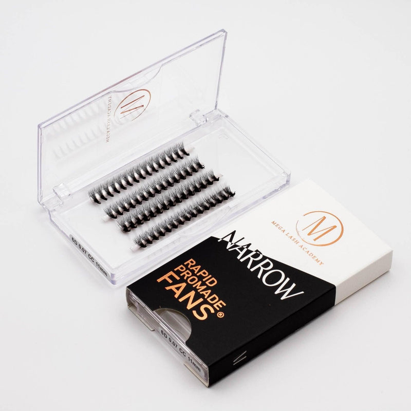 Mega Lash Academy Narrow 10D Rapid Promade Fans® - Single - 500 Fans Promade Fans
