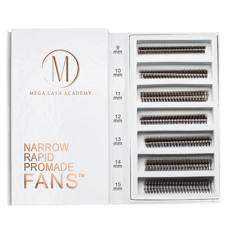 Mega Lash Academy Narrow 5D Rapid Promade Fans® - 1050 Fans Promade Fans