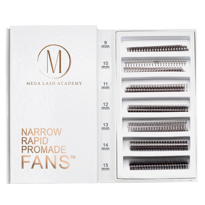 Mega Lash Academy Narrow 6D Rapid Promade Fans® - 1050 Fans Promade Fans