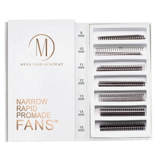 Mega Lash Academy Narrow 6D Rapid Promade Fans® - 1050 Fans Promade Fans