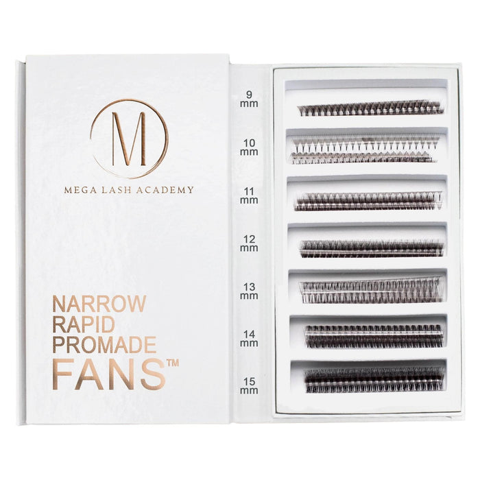 Mega Lash Academy - Narrow 6D Rapid Promade Fans® - 1050 Fans