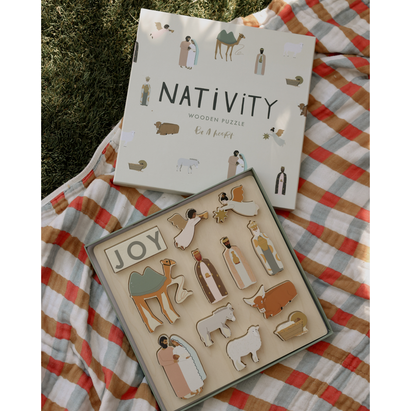 Be A Heart Nativity Wooden Puzzle puzzle