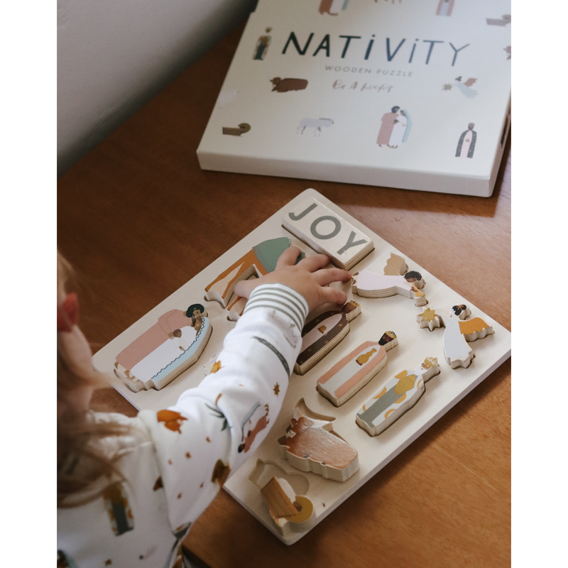 Be A Heart Nativity Wooden Puzzle puzzle
