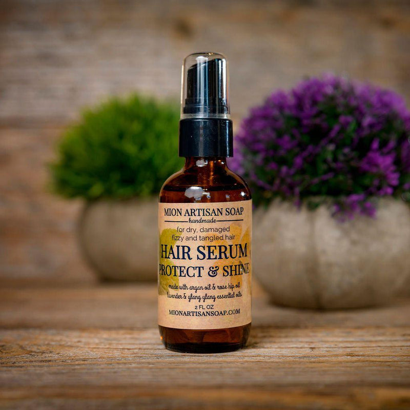 MION Artisan Soap Co. Protect and Shine Hair Serum | for Dry, Damaged, Tangled or Frizzy Hair