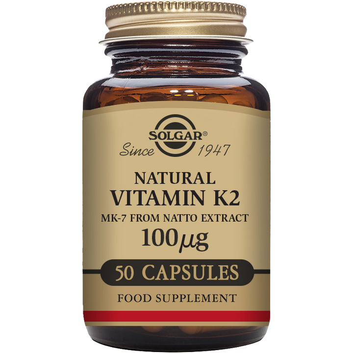 SOLGAR Solgar Vitamin K2 100 mcg - 50 Vegetable Capsules - 5 Oz Vitamin K2 Supplement