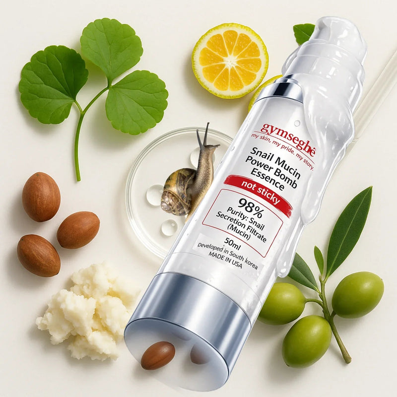 gymsegbë Snail Mucin 98 Power Bomb Essence Anti-Aging Facial Antique White 1 Bottle
