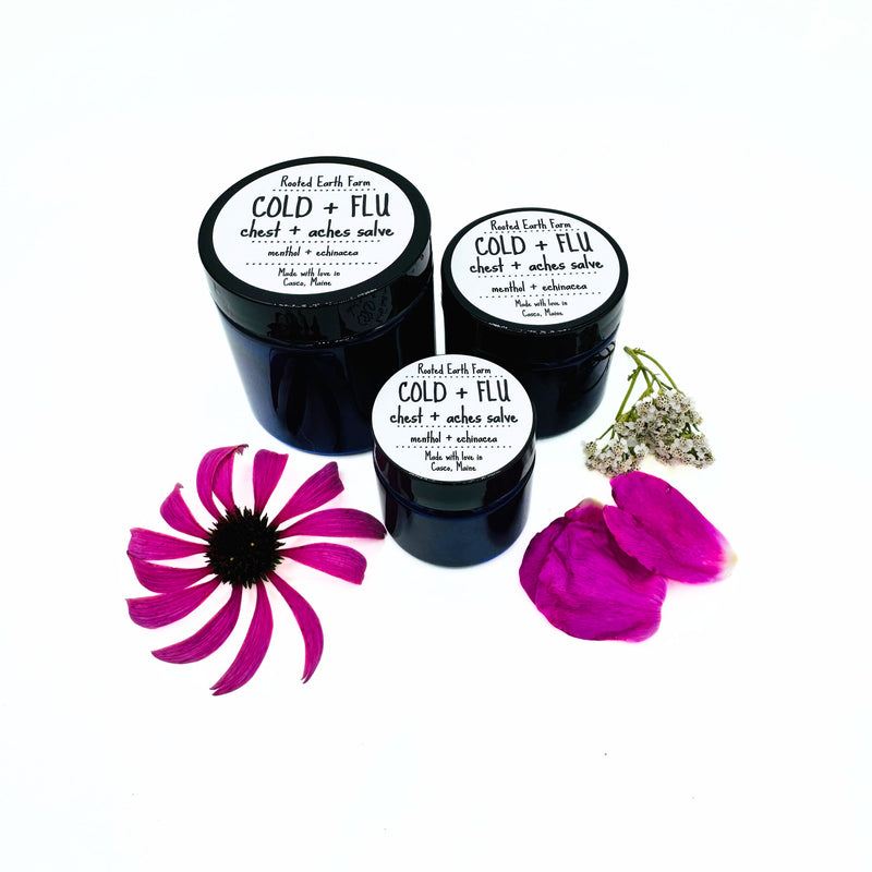 Rooted Earth Farm + Apothecary Cold + Flu Salve Herbal Salves + Balms