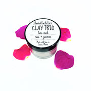 Rooted Earth Farm + Apothecary Rose + Jasmine Clay Trio Face Mask Face Masks + Scrubs