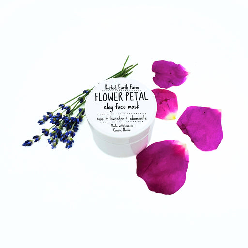 Rooted Earth Farm + Apothecary Flower Petal Clay Face Mask Face Masks + Scrubs