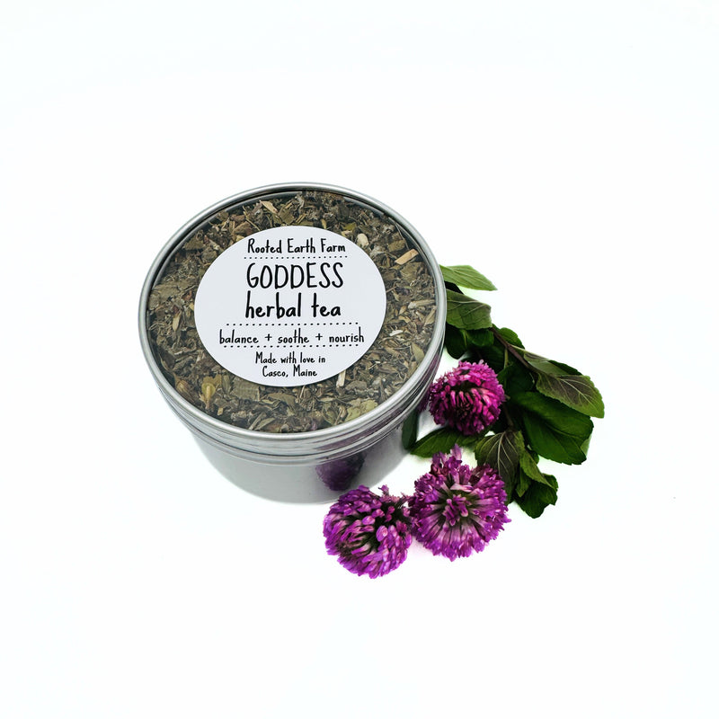 Rooted Earth Farm + Apothecary Goddess Herbal Tea Tin Herbal Teas