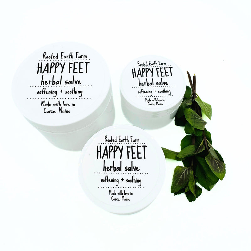 Rooted Earth Farm + Apothecary Happy Feet Salve Herbal Salves + Balms