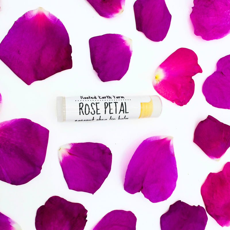 Rooted Earth Farm + Apothecary Rose Petal Lip Balm Lip Balms + Tints