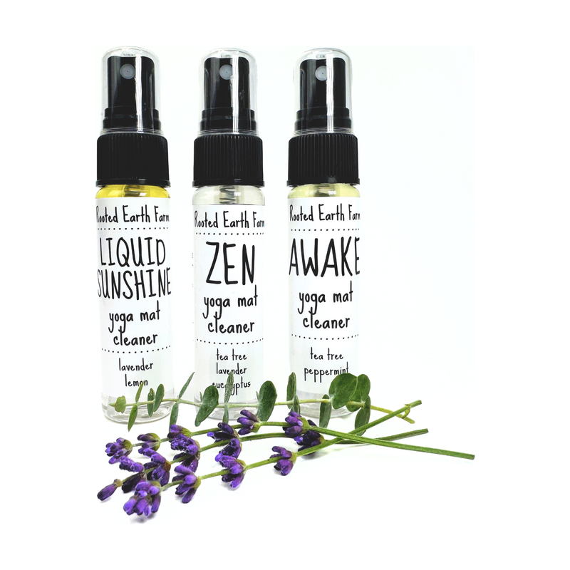 Rooted Earth Farm + Apothecary Yoga Mat Spray Gift Set Yoga Mat Sprays