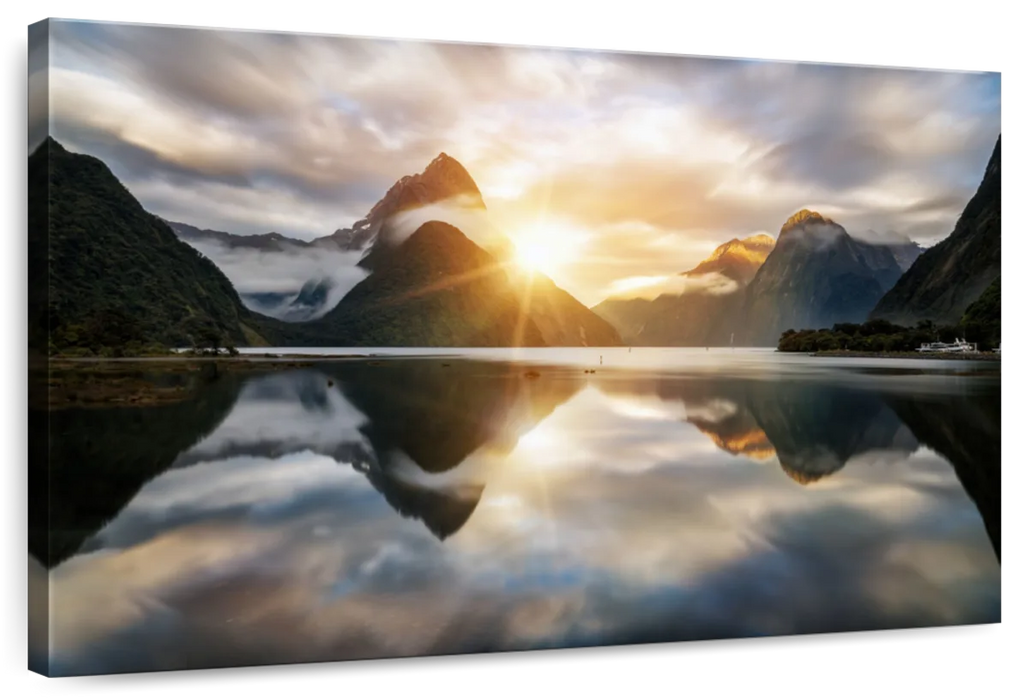 Milford Sound Mountain Sunrise Wall Art