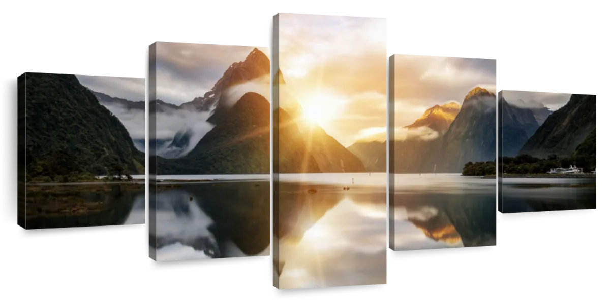 Milford Sound Mountain Sunrise Wall Art