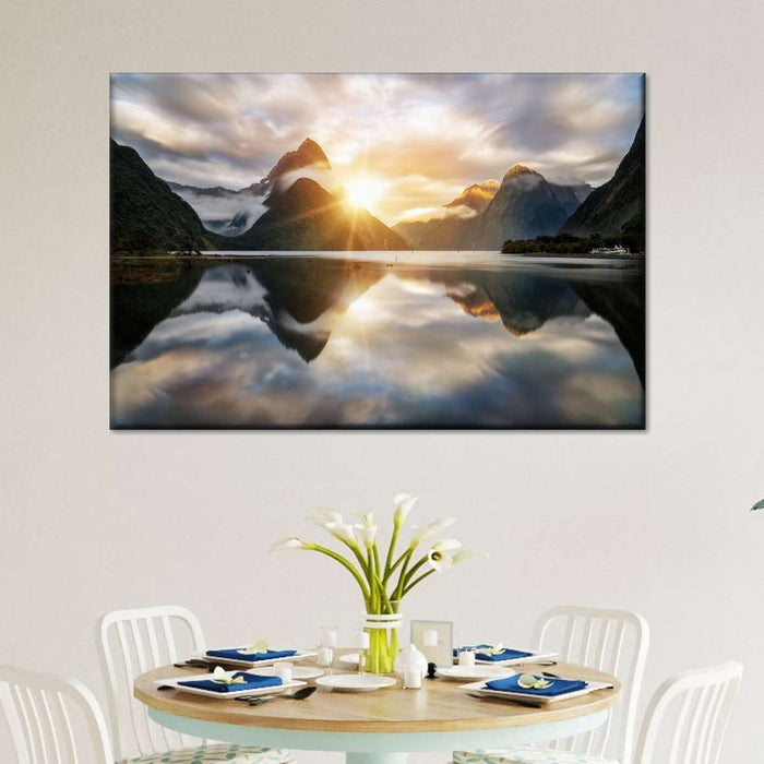 Milford Sound Mountain Sunrise Wall Art