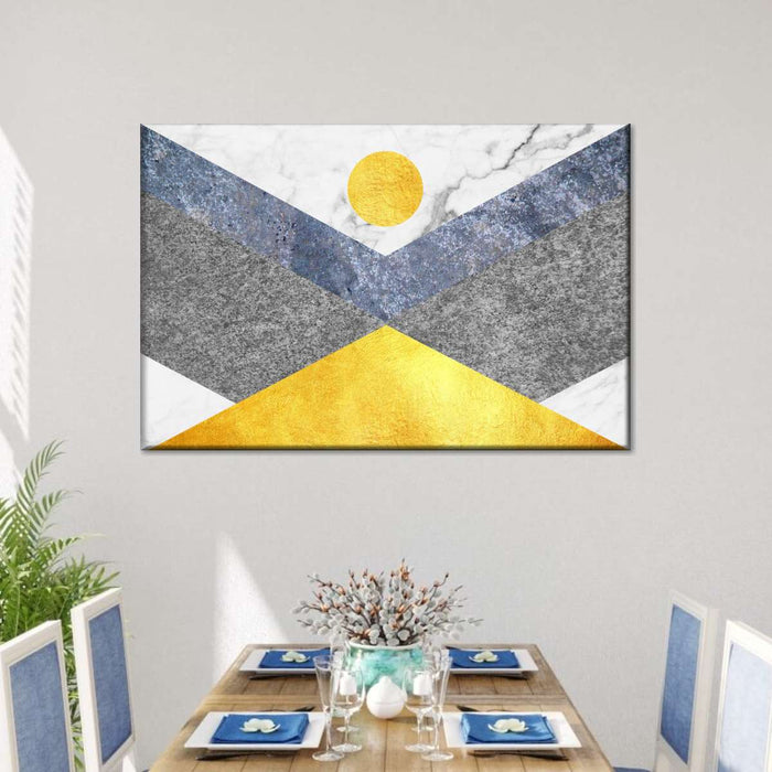 Marble Textured Geometric Wall Art