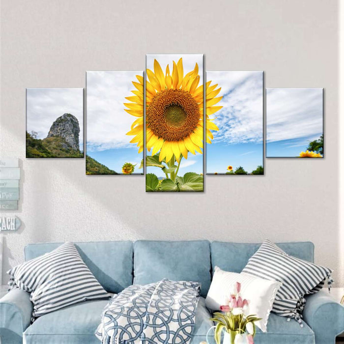 Golden Sunflower Wall Art