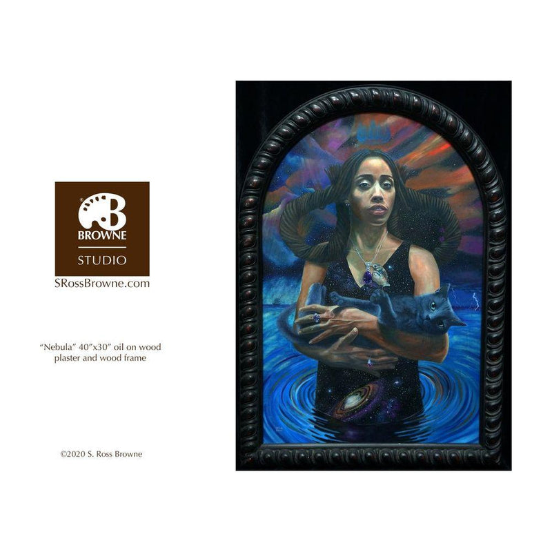 Adiva Naturals 'NEBULA' S. Ross Browne Greeting Card: 5x7 Frame Ready Art
