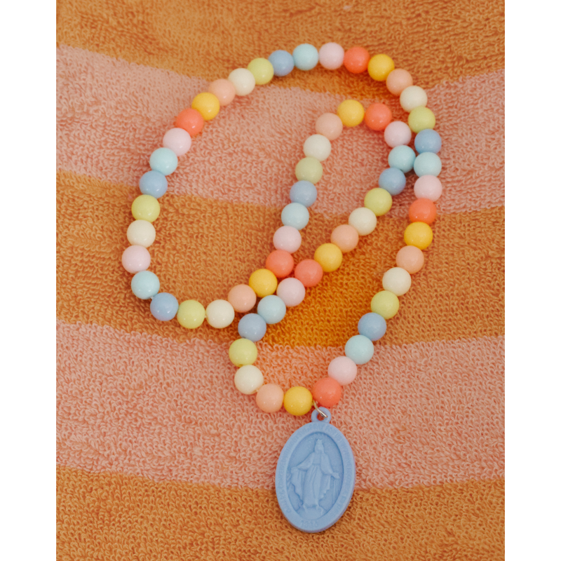 Be A Heart Miraculous Medal Plastic Children's Necklace Jewelry