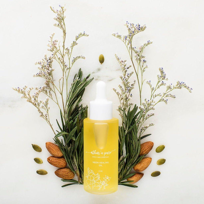 Athar'a Pure Neem Healing Oil for Skin, Hair and Nails (100% Natural, Vegan) Face, Hair