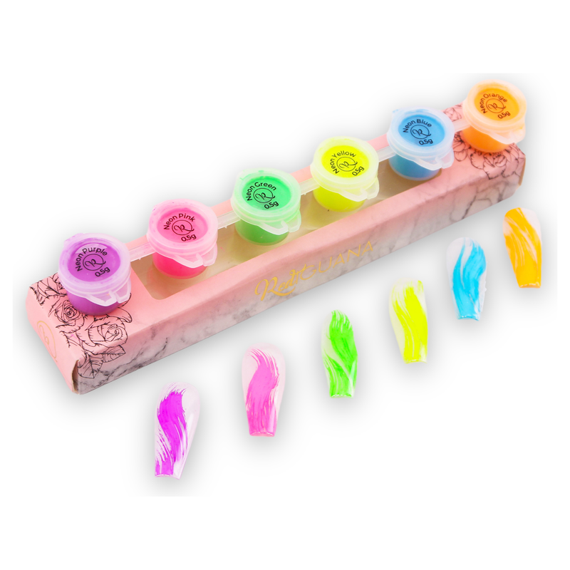 Red Iguana LLC Neon Pigments - 6 Color Set Pigments/Flakes/Chromes