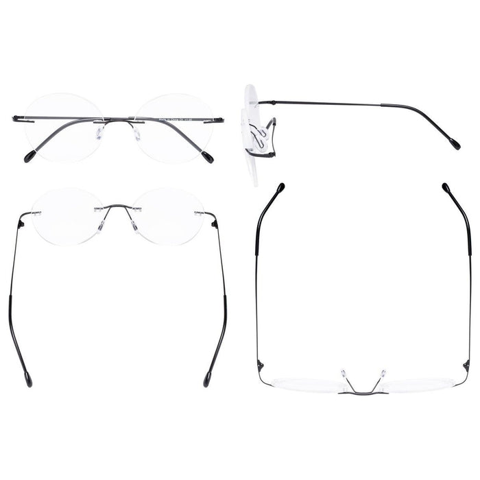 Eyekeeper.Com - Stylish Round Rimless Reading Glasses Rwk9910