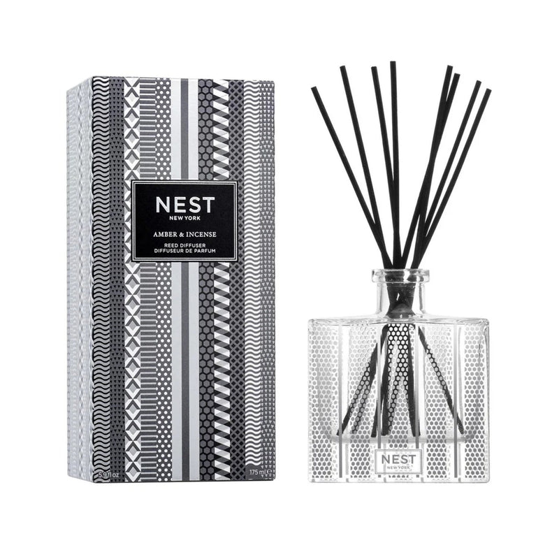Nava Beauty Nest New York Amber & Incense Reed Diffuser 175 mL Fragrance White Smoke