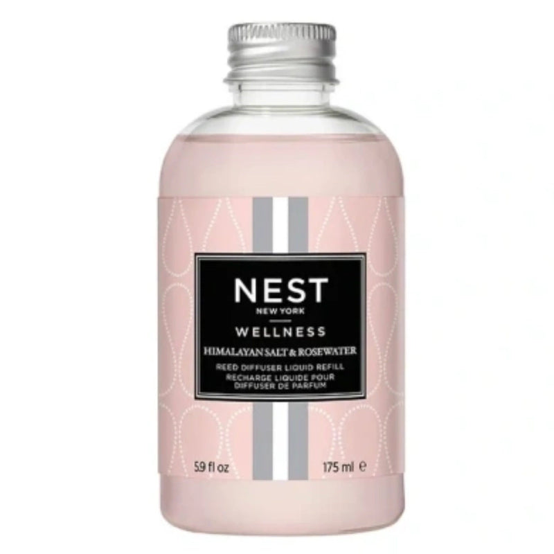 Nava Beauty Nest New York Himalayan Salt & Rosewater Reed Diffuser Liquid Refill 5.9 Oz Fragrance White Smoke