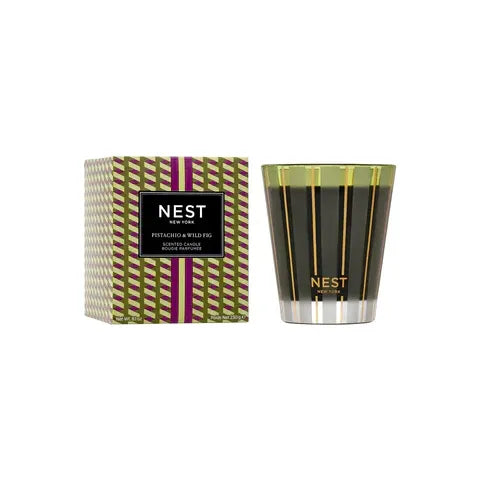 Nava Beauty Nest New York Pistachio and Wild Fig Candle White Smoke Votive 2 OZ,Classic 8.1 OZ,3-Wick 21.2 OZ