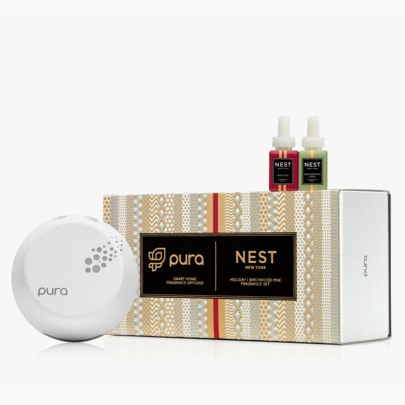 Nava Beauty Nest New York Pura 3 Smart Home Fragrance Diffuser Set Birchwood Pine Home Goods White Smoke