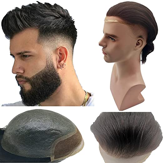 VIP Extensions New! BIO Style Toupee for men 100% Human Hair Hair Topper