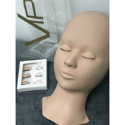 VIP Extensions New Eyelash Practice Mannequin with 3 sets of removable eyes. Salon Supplies