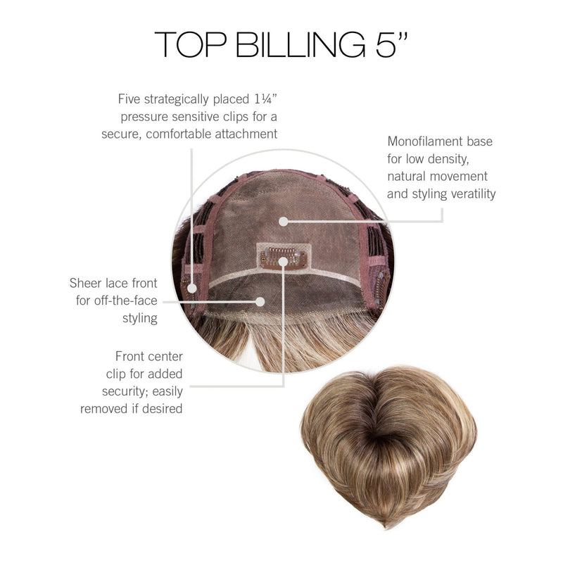 VIP Extensions NEW! TOP BILLING 5″ by Raquel Welch Hair Topper