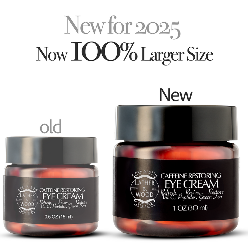 Lather & Wood Shaving Co Caffeine Restoring Eye Cream Men Grooming, Health