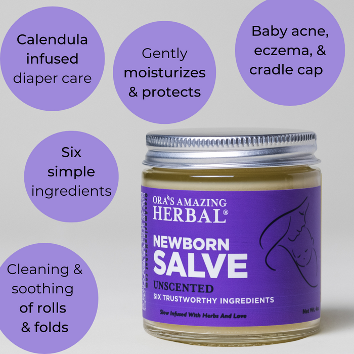 Ora's Amazing Herbal Newborn Salve, Coconut Free Salve 1/4oz