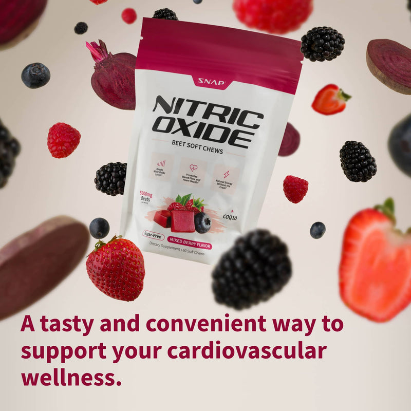 Snap Supplements Nitric Oxide Beet Soft Chews - Buy 3, Get 2 Free!