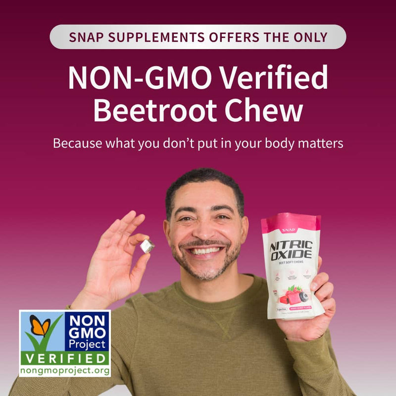 Snap Supplements Nitric Oxide Beet Soft Chews - Buy 3, Get 2 Free!