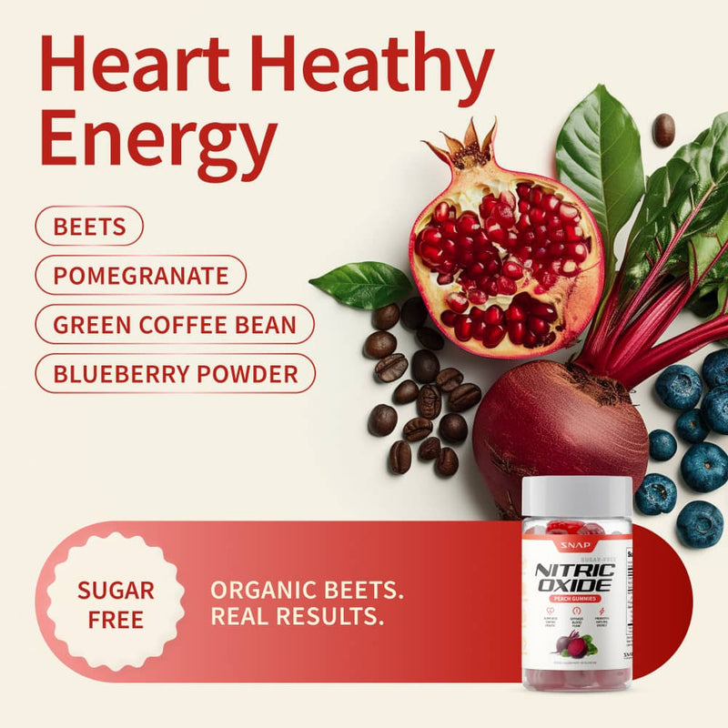 Snap Supplements Nitric Oxide Gummies - Peach Flavor