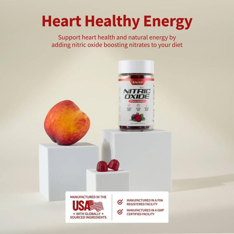 Snap Supplements Nitric Oxide Gummies - Peach Flavor