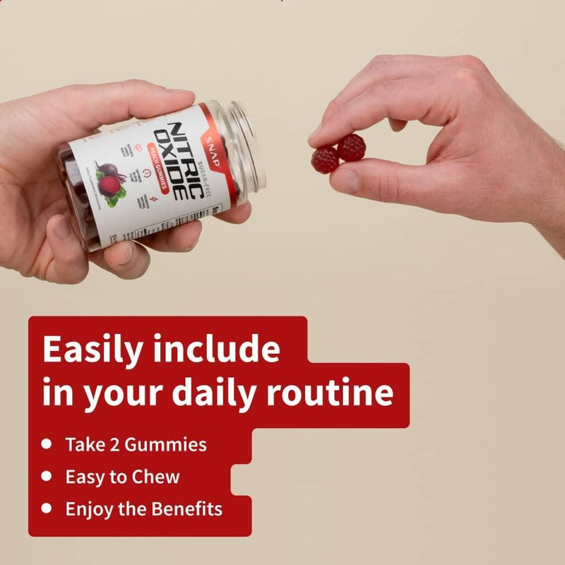 Snap Supplements Nitric Oxide Gummies - Peach Flavor