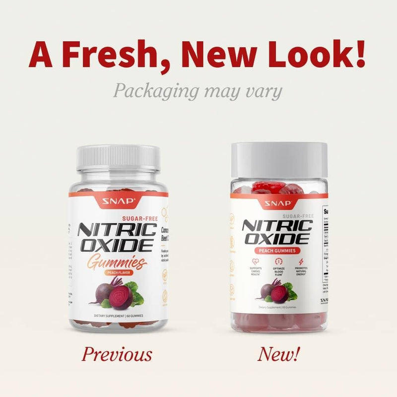 Snap Supplements Nitric Oxide Gummies - Peach Flavor