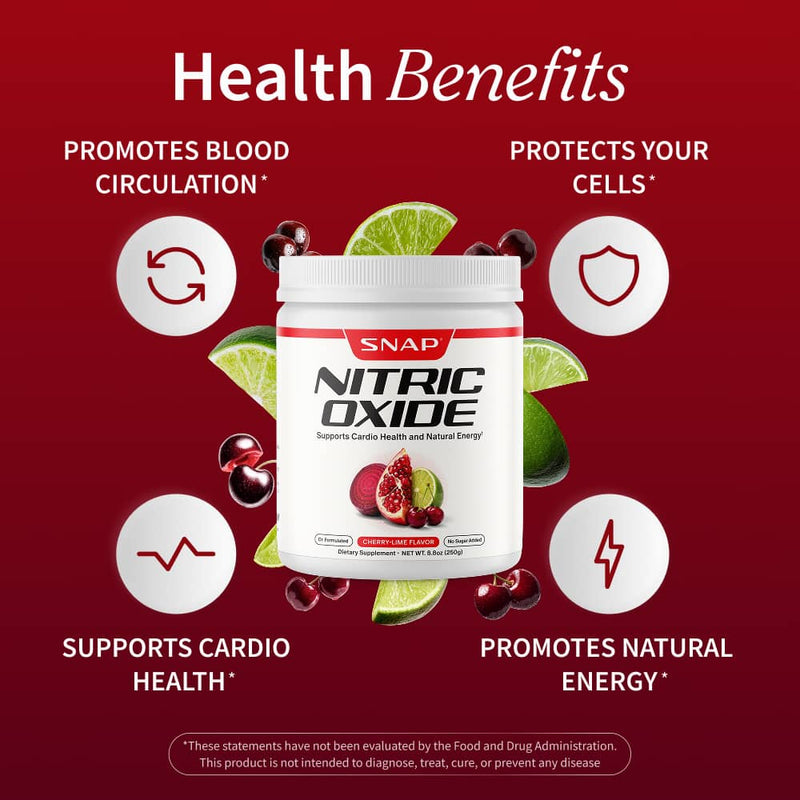 Snap Supplements Nitric Oxide Organic Beets - Cherry Lime Flavor