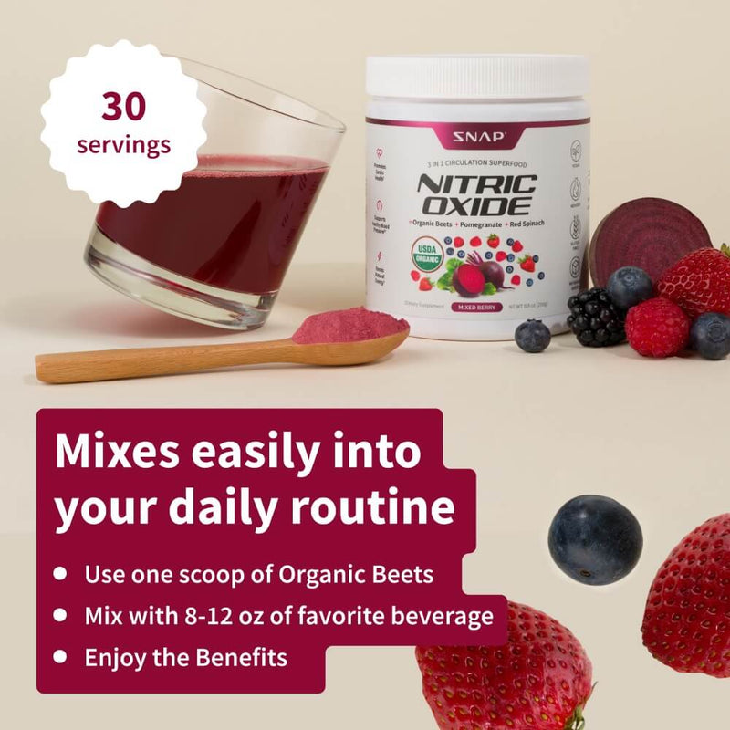 Snap Supplements 3 NO2 Beets + 1 Free Container + Free Shaker + Free E-Book