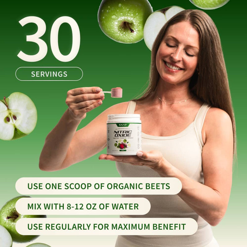 Snap Supplements Nitric Oxide Organic Beets - Apple Flavor