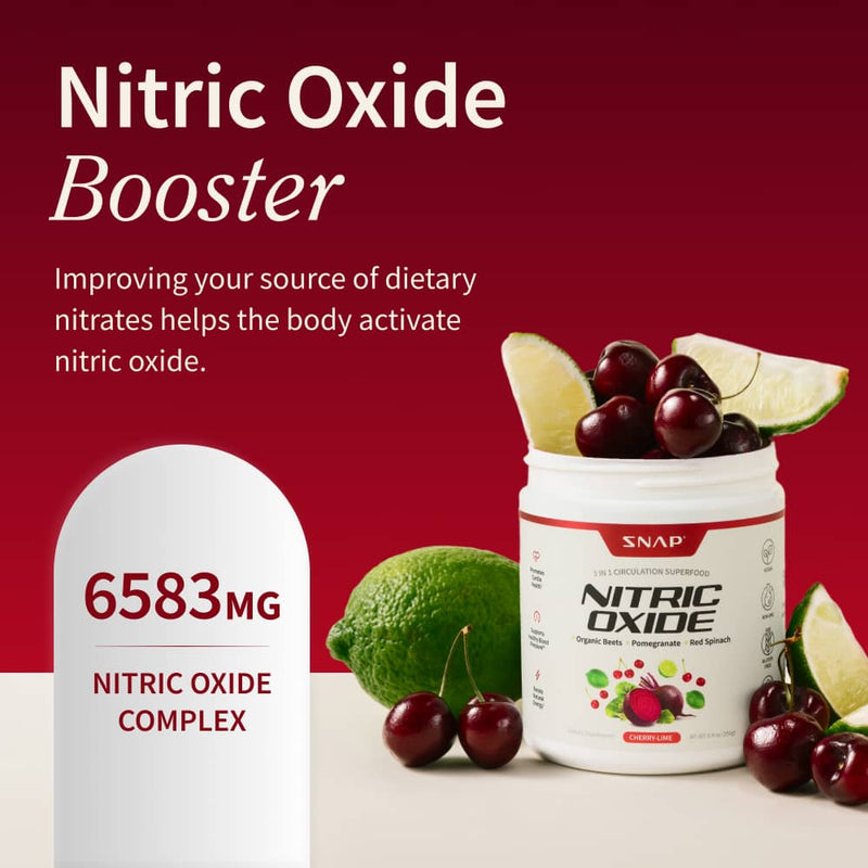 Snap Supplements Nitric Oxide Organic Beets - Cherry Lime Flavor