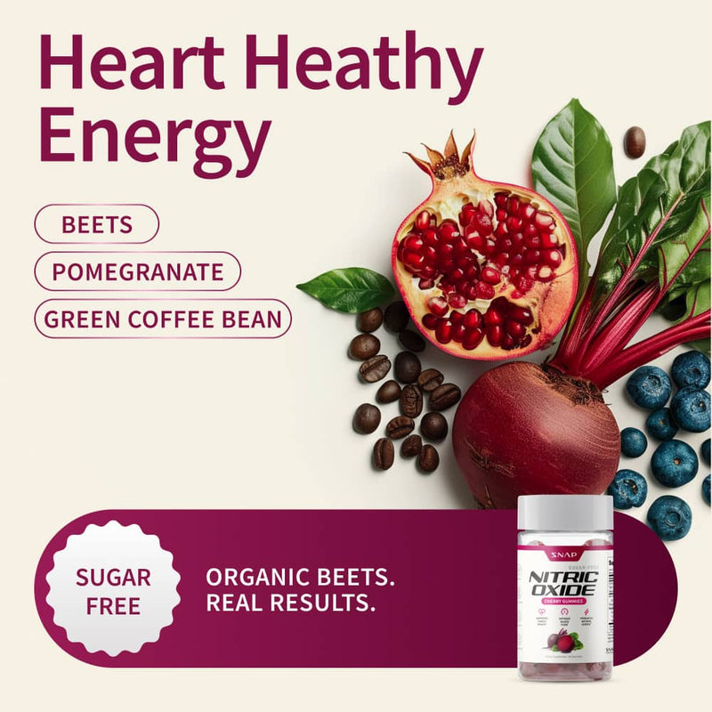 Snap Supplements Nitric Oxide Gummies - Cherry Flavor - Buy 3 Get 2 FREE!