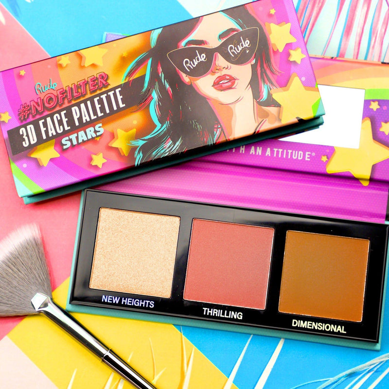 Rude Cosmetics NoFilter 3D Face Palette - Stars Face Palettes